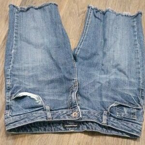 Axcess Frayed Hem Cropped Jeans